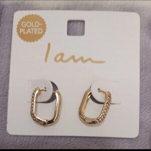 I am | Fashion Jewelry | Gold plated huggie hoop earrings